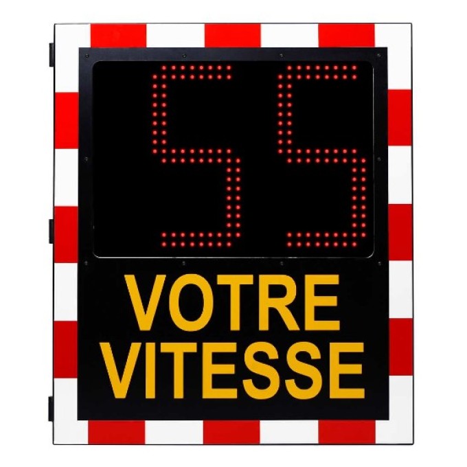 Radar informativ reduce viteza - iluminat public - text predefinit